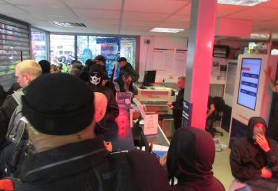 Inside the left luggage...