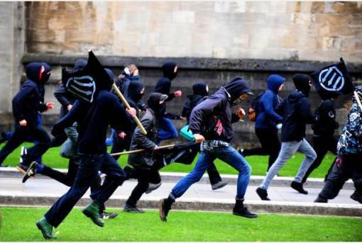 Antifascists on the Move in Bristol.